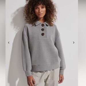 Varley Andale Sweat Grey Marl gray sweater xs
